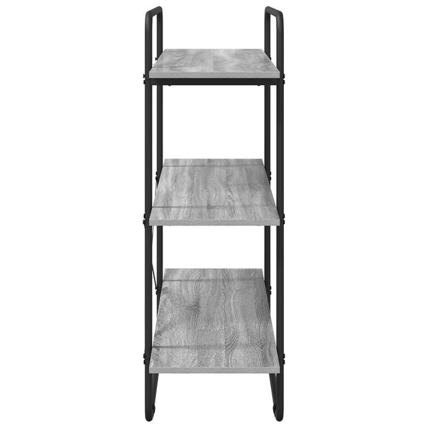 Kirjahylly 3 tasoa 100 x 35 x 105 cm PB Harmaa Sonoma