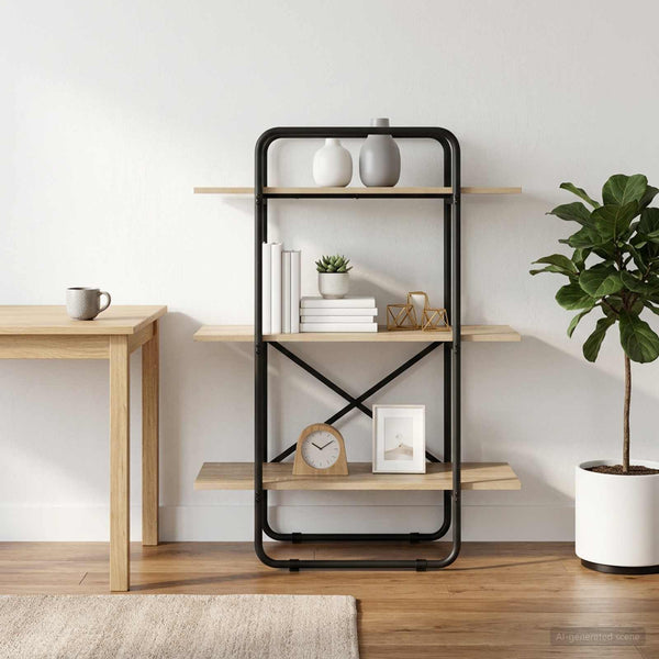 Kirjahylly 3 tasoa 80 x 35 x 105 cm PB Sonoma-tammi