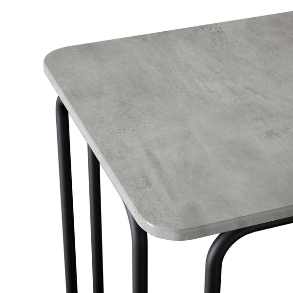 Ruokapöytä 100 x 50 x 75 cm Tekninen puu Betoninharmaa