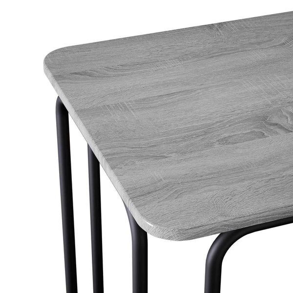 Ruokapöytä 100 x 50 x 75 cm Tekninen puu Harmaa Sonoma