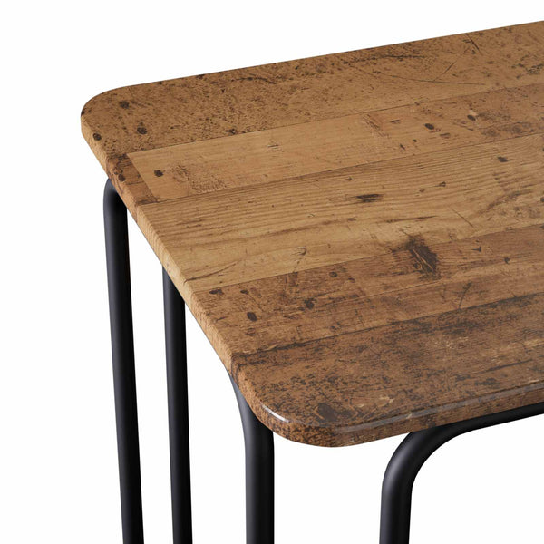 Ruokapöytä 100 x 50 x 75 cm Tekninen puu Vanha puu Suorakaide