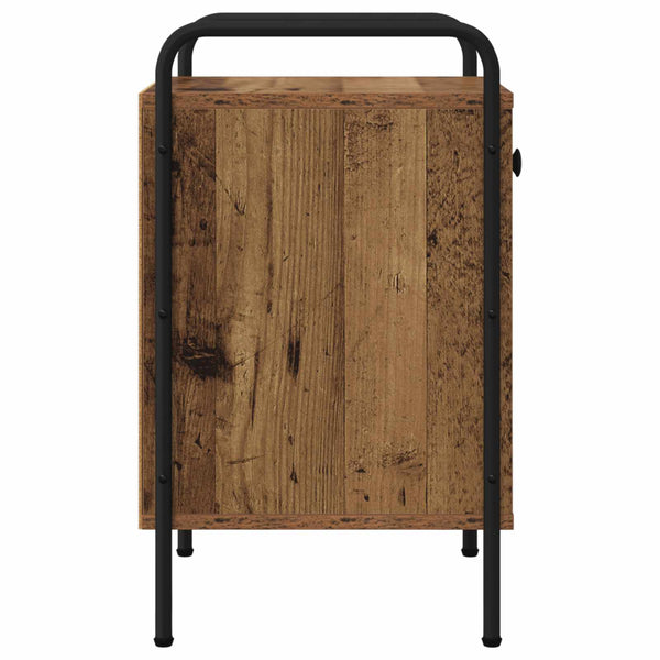 Yöpöytäkaappi 2 kpl Vanha puu 35 x 36,5 x 61 cm Tekninen puu