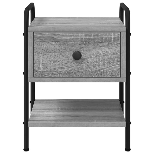 Yöpöytäkaappi 2 kpl Harmaa Sonoma 35 x 36,5 x 47 cm