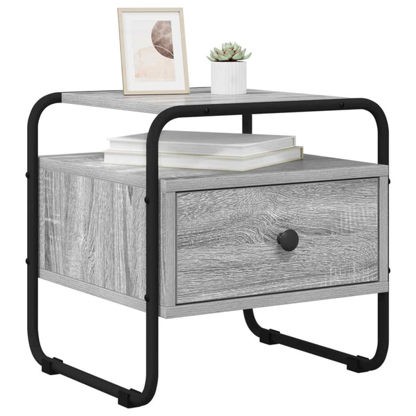 Yöpöytäkaappi Harmaa Sonoma Tekninen puu