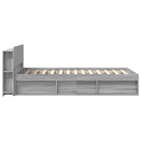 Sänkykehys varastolla Harmaa Sonoma 80 x 200 cm Tekninen puu