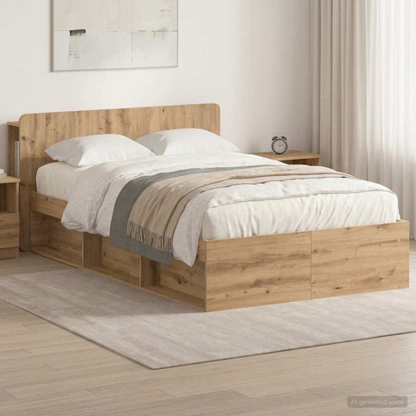 Sänkykehys varastolla päätyllä Artisaanitammi 4FT Small Double