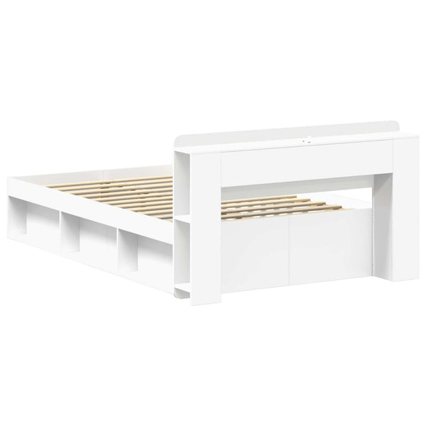 Sänkykehys varastolla valkoinen 4FT Small Double Tekninen puu