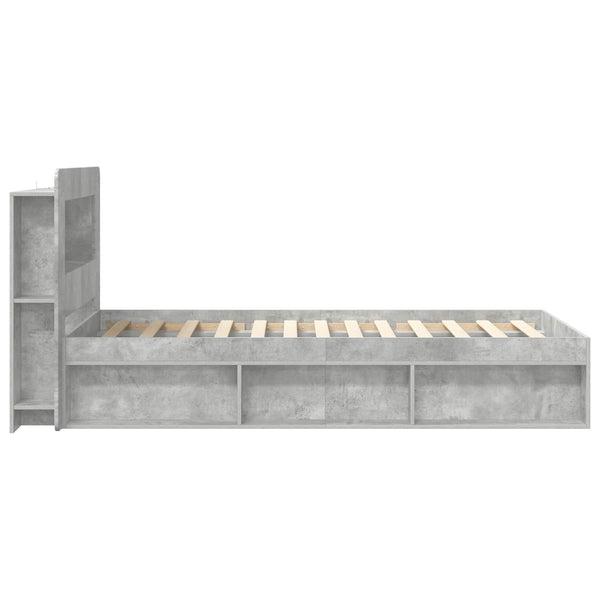 Sänkykehys varastolla Betoninharmaa 90 x 200 cm Tekninen puu