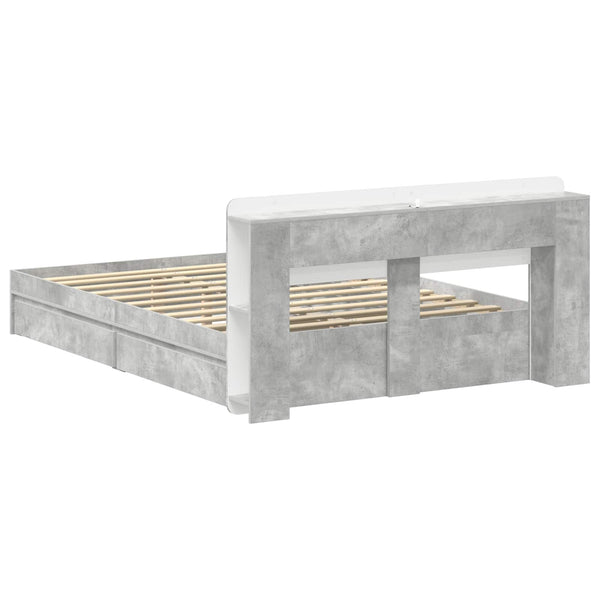Sänkykehys varastolla Betoninharmaa 4FT6 Double Tekninen puu