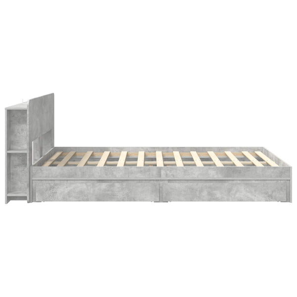 Sänkykehys varastolla Betoninharmaa 5FT King Size Tekninen puu