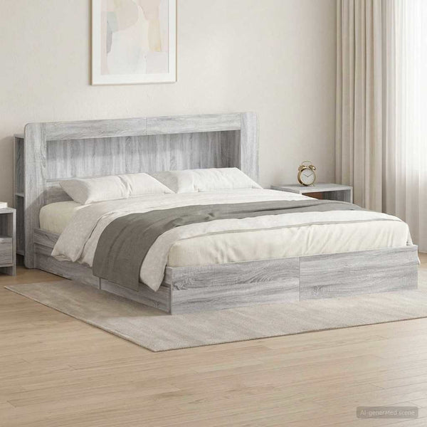Sänkykehys varastolla Harmaa Sonoma 6FT Super King Size