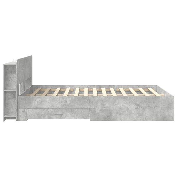 Sänkykehys varastolla Betoninharmaa 5FT King Size Tekninen puu