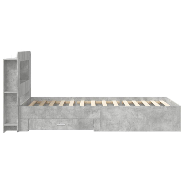 Sänkykehys varastolla Betoninharmaa 80 x 200 cm Tekninen puu