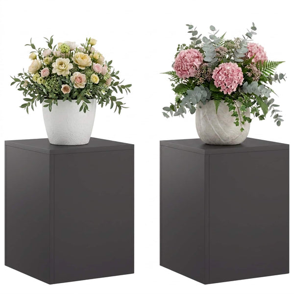 Kasviteline 2 pcs Musta 30 x 30 x 40 cm Teräs