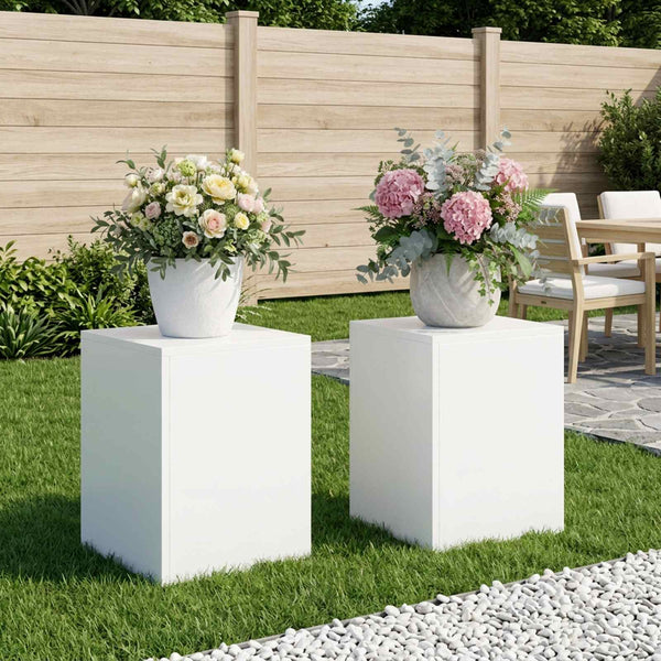Kasviteline 2 pcs valkoinen 30 x 30 x 40 cm Teräs