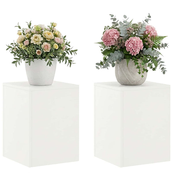 Kasviteline 2 pcs valkoinen 30 x 30 x 40 cm Teräs