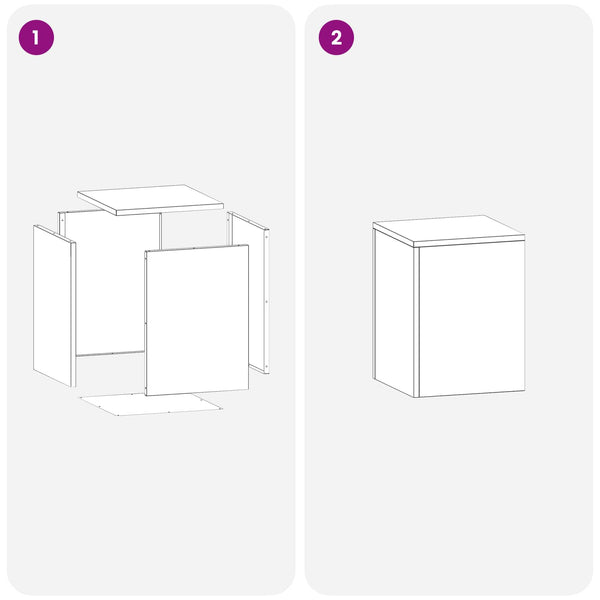 Kasviteline 2 pcs Antrasiitti 30 x 30 x 40 cm Galvanoitu teräs