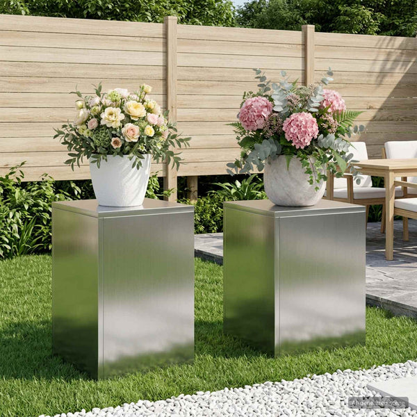 Kasviteline 2 pcs Hopea 30 x 30 x 40 cm Ruostumaton teräs