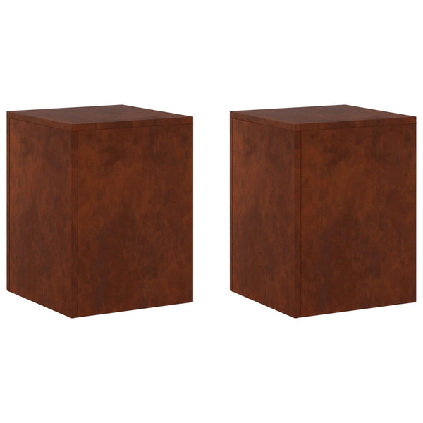Kasviteline 2 pcs Ruosteinen 30 x 30 x 40 cm Säänkestävä teräs