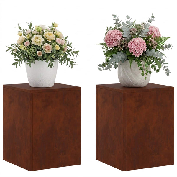 Kasviteline 2 pcs Ruosteinen 30 x 30 x 40 cm Säänkestävä teräs