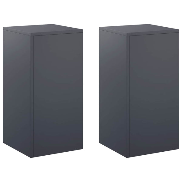 Kasviteline 2 pcs Antrasiitti 30 x 30 x 60 cm Galvanoitu teräs