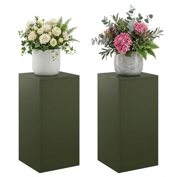 Kasviteline 2 pcs Oliivinvihreä 30 x 30 x 60 cm Teräs