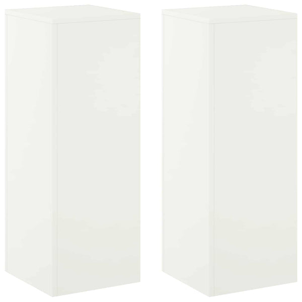 Kasviteline 2 pcs valkoinen 30 x 30 x 80 cm Teräs