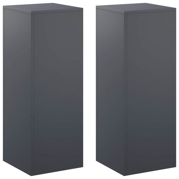 Kasviteline 2 pcs Antrasiitti 30 x 30 x 80 cm Galvanoitu teräs