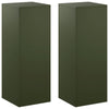 Kasviteline 2 pcs Oliivinvihreä 30 x 30 x 80 cm Teräs