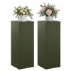 Kasviteline 2 pcs Oliivinvihreä 30 x 30 x 80 cm Teräs