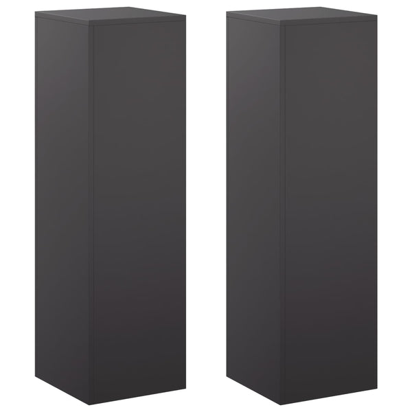Kasviteline 2 pcs Musta 30 x 30 x 100 cm Teräs