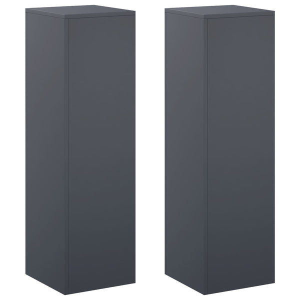 Kasviteline 2 pcs Antrasiitti 30 x 30 x 100 cm Galvanoitu teräs