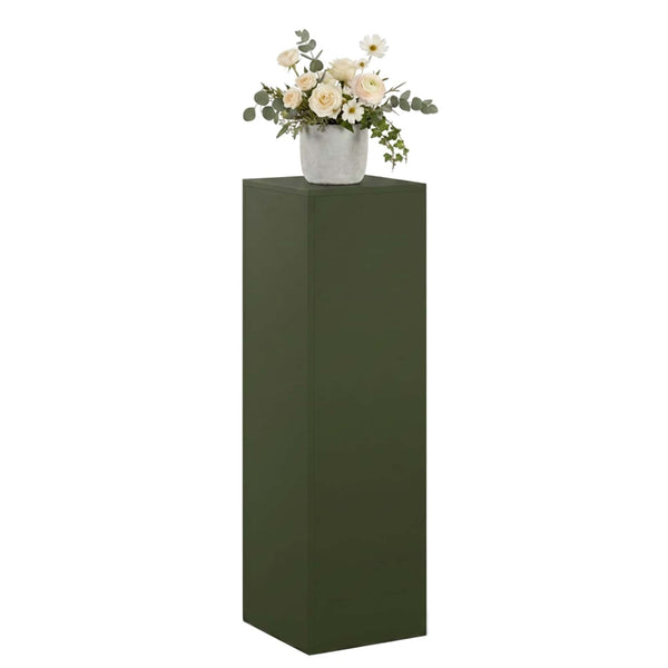 Kasviteline Oliivinvihreä 30 x 30 x 100 cm Säänkestävä teräs