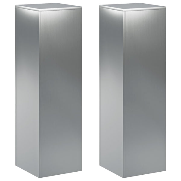 Kasviteline 2 pcs Hopea 30 x 30 x 100 cm Ruostumaton teräs