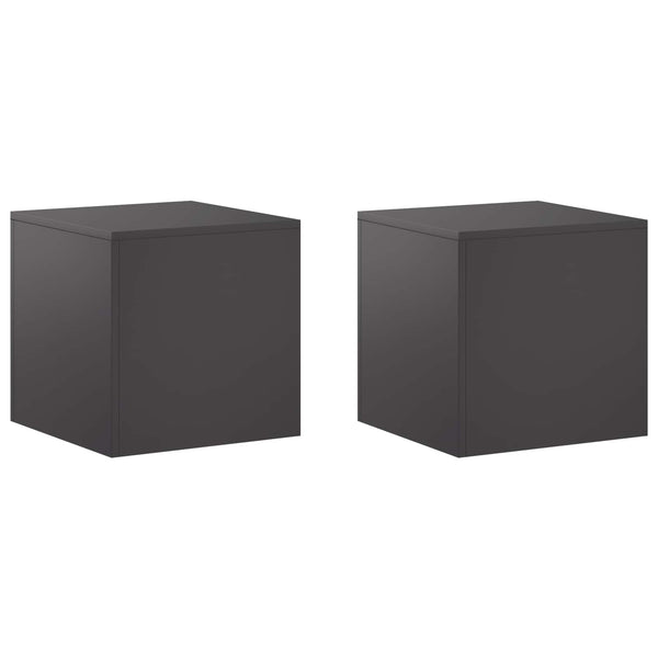 Kasviteline 2 pcs Musta 40 x 40 x 40 cm Teräs