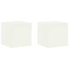 Kasviteline 2 pcs valkoinen 40 x 40 x 40 cm Teräs