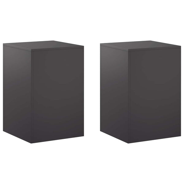 Kasviteline 2 pcs Musta 40 x 40 x 60 cm Teräs