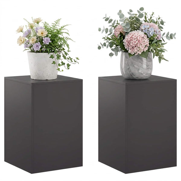 Kasviteline 2 pcs Musta 40 x 40 x 60 cm Teräs