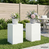 Kasviteline 2 pcs valkoinen 40 x 40 x 60 cm Teräs