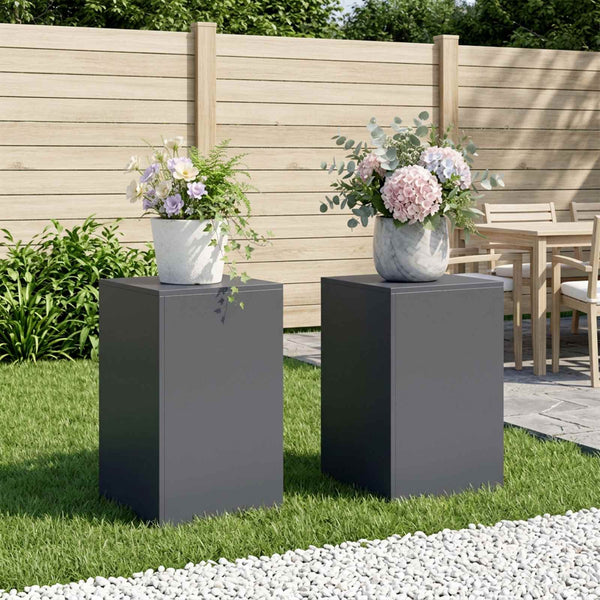 Kasviteline 2 pcs Antrasiitti 40 x 40 x 60 cm Galvanoitu teräs