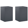 Kasviteline 2 pcs Antrasiitti 40 x 40 x 60 cm Galvanoitu teräs