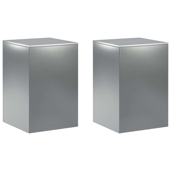 Kasviteline 2 pcs Hopea 40 x 40 x 60 cm Ruostumaton teräs