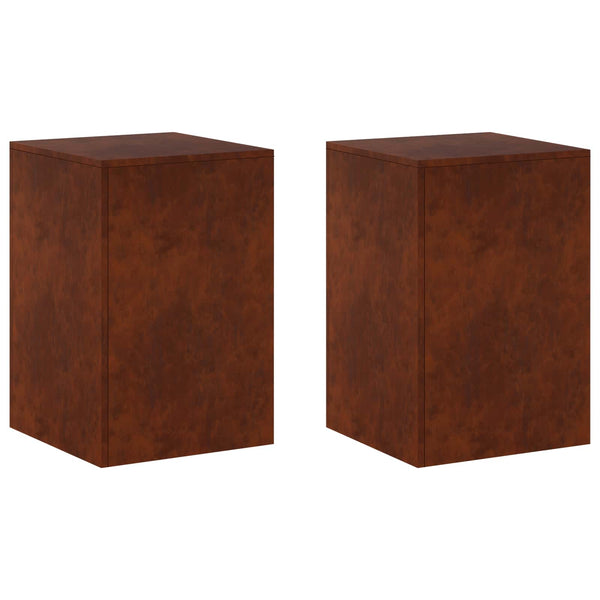 Kasviteline 2 pcs Ruosteinen 40 x 40 x 60 cm Säänkestävä teräs