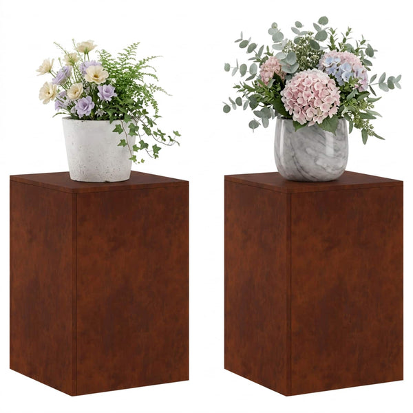 Kasviteline 2 pcs Ruosteinen 40 x 40 x 60 cm Säänkestävä teräs