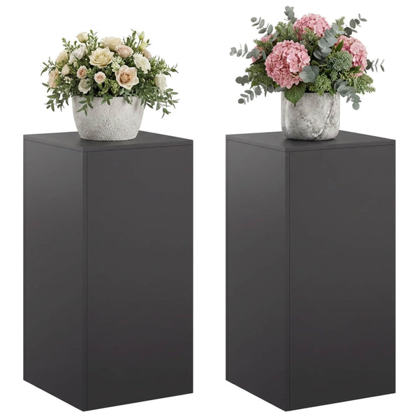 Kasviteline 2 pcs Musta 40 x 40 x 80 cm Teräs