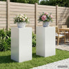 Kasviteline 2 pcs valkoinen 40 x 40 x 80 cm Teräs