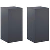 Kasviteline 2 pcs Antrasiitti 40 x 40 x 80 cm Galvanoitu teräs
