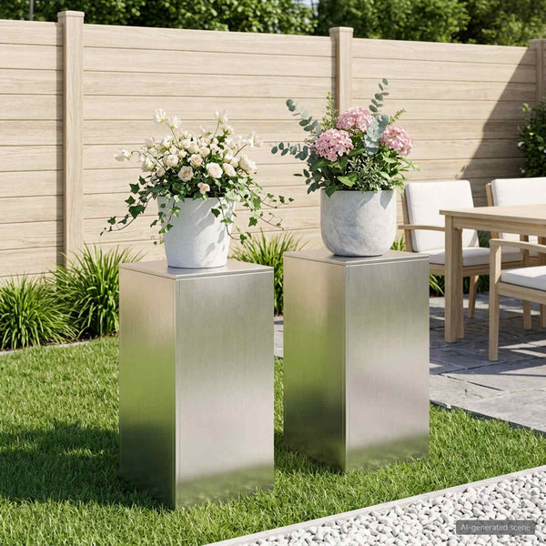 Kasviteline 2 pcs Hopea 40 x 40 x 80 cm Teräs