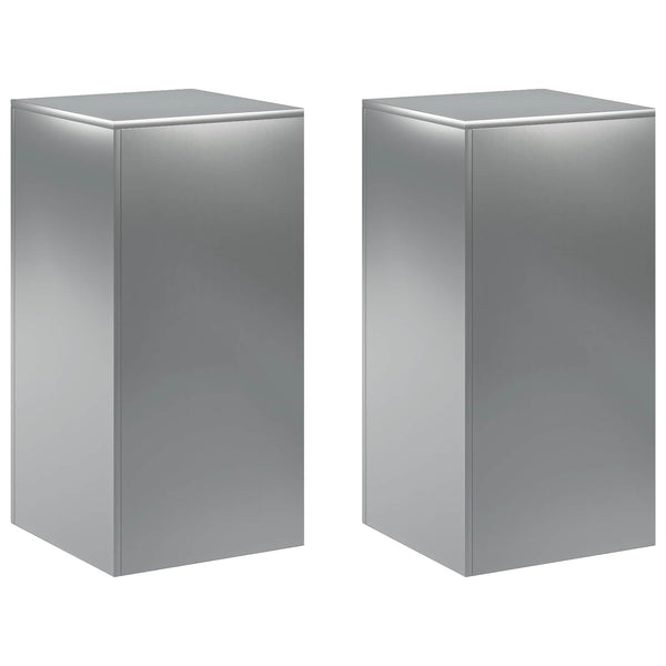Kasviteline 2 pcs Hopea 40 x 40 x 80 cm Ruostumaton teräs