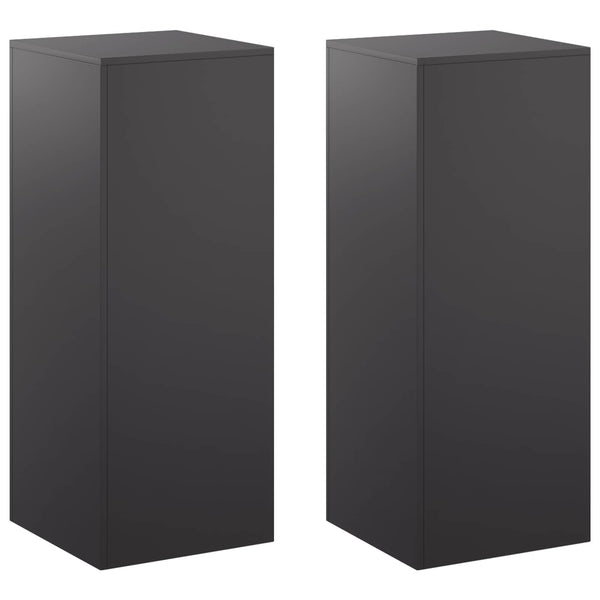Kasviteline 2 pcs Musta 40 x 40 x 100 cm Teräs